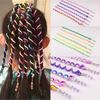 6pcs/lot Rainbow Color Headband Girls Hair Band Elastic Hair Bands