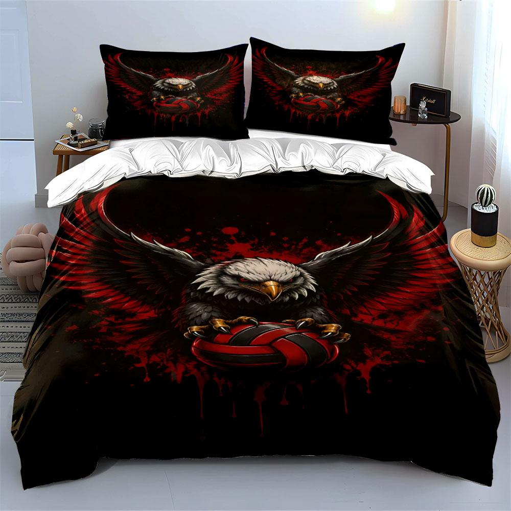 Eagle holding red shield. Bedding sets Duvet cover sets Duvet covers Pillowcases(1* Duvet Cover 2* Pillowcases without duvet insert)