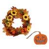 Тыквенный светящийся венок Осенняя цветочная гирлянда из лозы Декоративные аксессуары для Хэллоуина