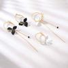 Petal Asymmetric Earrings Fashion Personalized Long Geometric Circle Tassel Eardrop Earrings