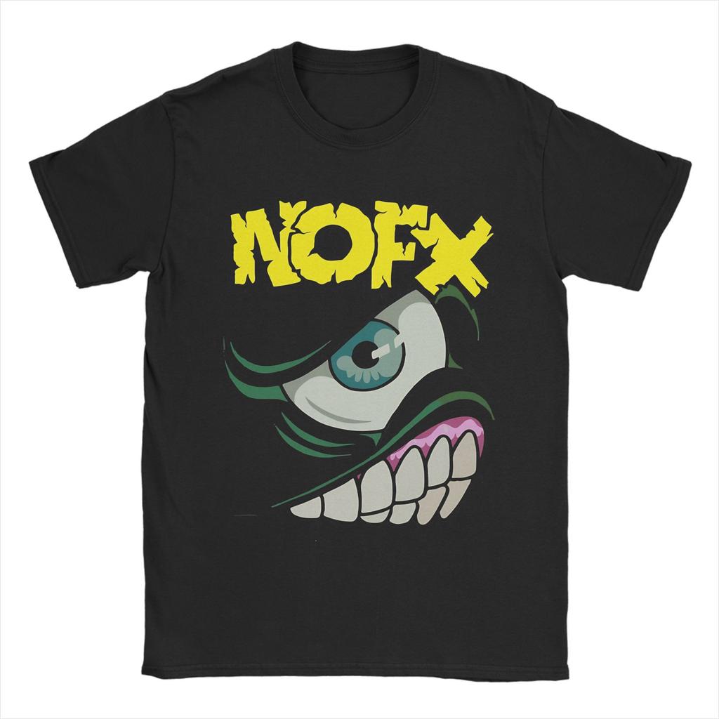 Винтажная футболка NOFX Музыкальный альбом 100% хлопок Футболки Новая футболка для мужчин Летняя Y2K Забавная Повседневная футболка с коротким рукавом Топы