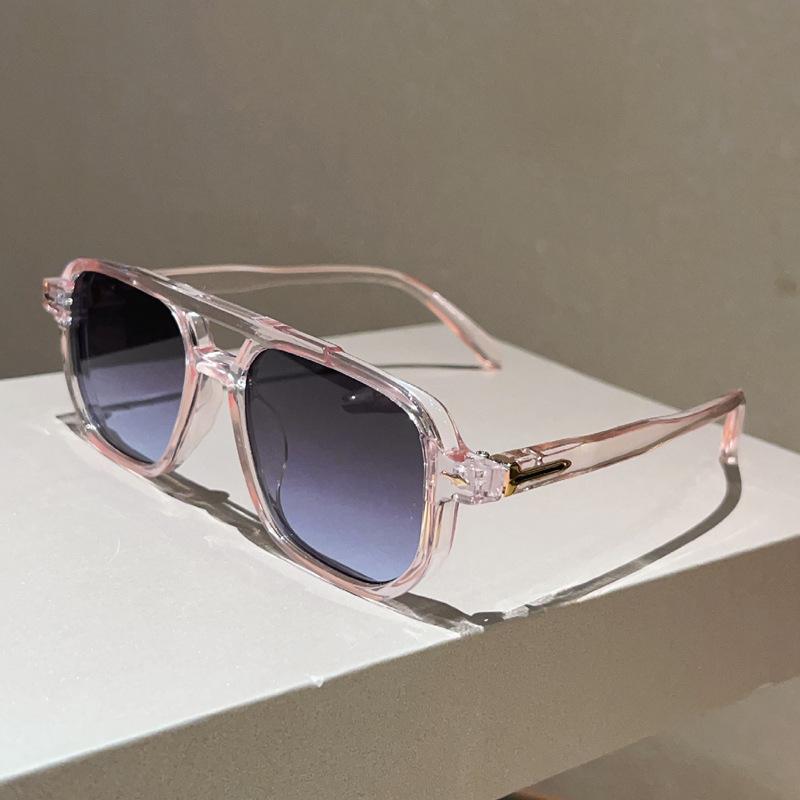 Classic Rivet Vintage Double Bridge Pilot Sunglasses Women For Men 2026 Luxury Brand Designer Sun Glasses Popular Gradient Shade