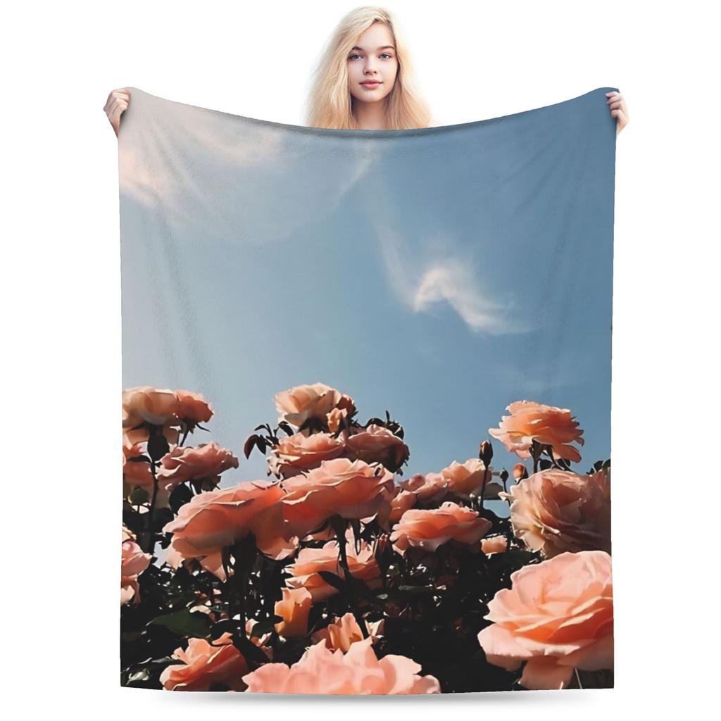 Flower Market Soft Blankets Girls Boys Plush Throw Blanket Comfortable Couch Bed Flannel Bedspread Sofa Bed Cover