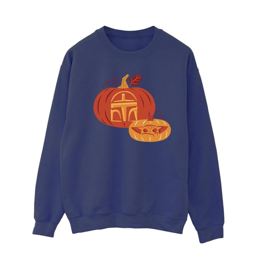 Женская/женская толстовка с тыквой «Мандалорец из «Звездных войн»»