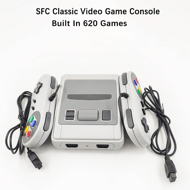 Мини-портативная ретро-видеоигровая консоль для SNES, домашний игровой плеер, AV-выход, встроенные 620 игр SFC с проводным геймпадом, игровой аксессуар