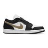 Jordan Air Jordan 1 Abrasion Resistant Breathable Low top Skateboard Shoes Unisex Black Gold 553558-152(Team963-SBOX)