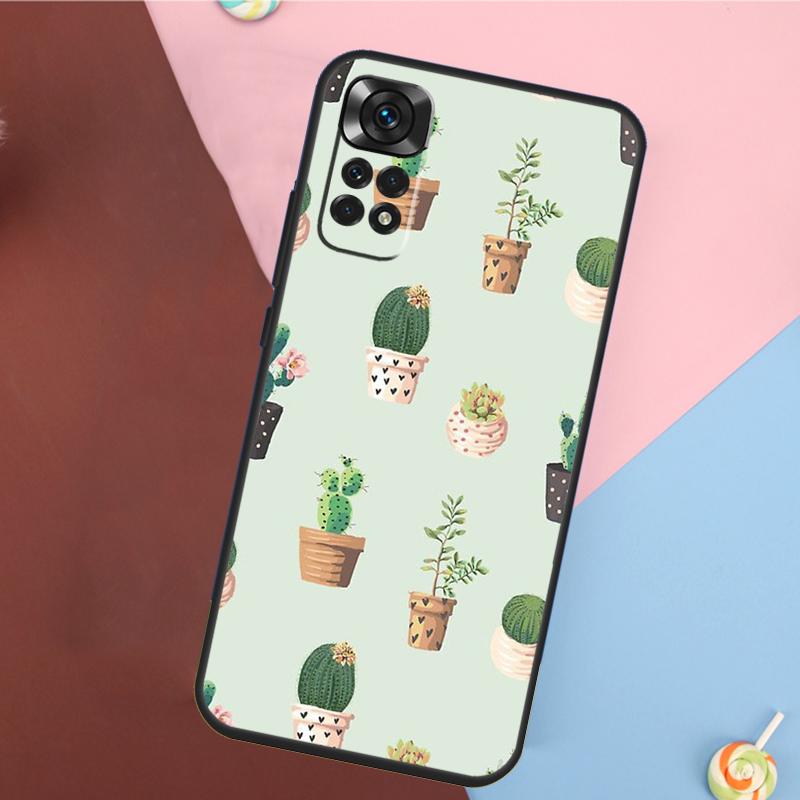 ЧЕХОЛ CACTUS BANANA РЕТРО ВИНТАЖ ЛЕТНИЙ для Xiaomi Redmi Note 14 13 12 9 10 11 Pro 9S 10S 11S 12S Redmi 14C 10C 12C 13C