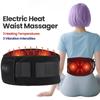Electric Heating Waist Massager Back Support Belt 3 Levels Red Light Heat Vibration Hot Compress Brace Belt for Back Pain Relief
