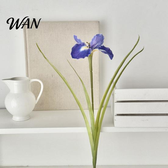 Furnishing Flowers 26" Artificial Iris Flower, Real Touch Fake Flower Bouquet with Long Stem Home Decor for Arrangement, Wedding Centerpiece,