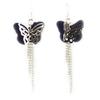 Les Trésors De Lily [L7492] - Purple 'Butterflies' Designer Earrings (fabric)