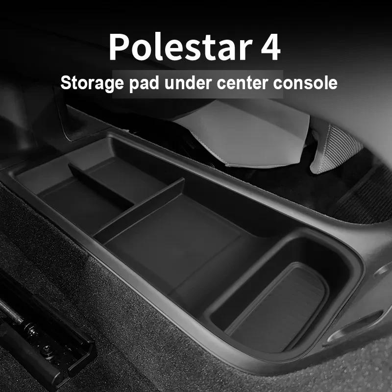 Car Storage Box For Polestar 4 2024 2025 2026 Under The Central Control Partition Storage Box Mat Interior Part Auto Accessories D1