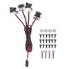 RC Car LED Light 16LED 4 Lamp Headlights High Brightness Front Spotlights for 1/10 RC Crawler for Ax