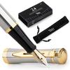 Щетка Wordsworth Black Steel с покрытием 18K, чернила для кисти, сменная чернильная вода, японский подарок, золотистый декоративный, подходит для мужчин и женщин, а также для курток, ультратонкий