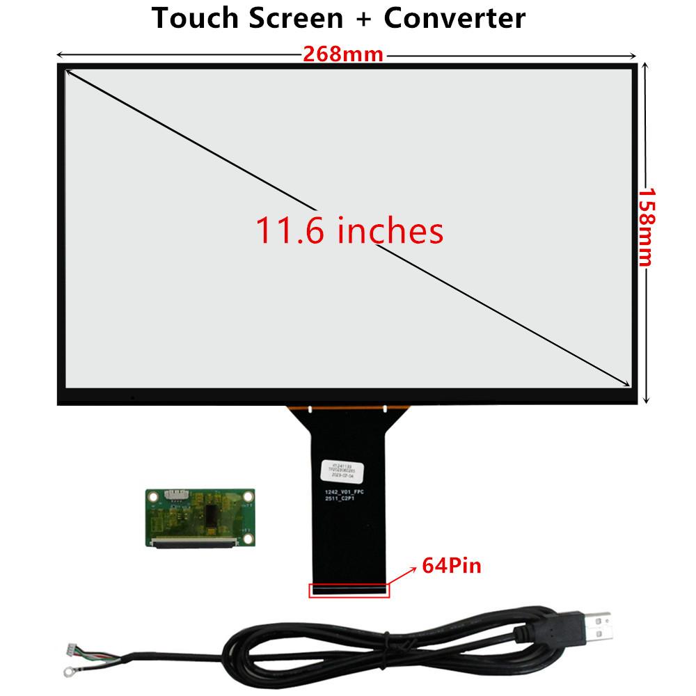 10.1/11.6/13.3/14/15.6 Inch Universal DIY Multi-touch Capacitive Digitizer Touch Screen Panel Glass With USB Driver Board Converter