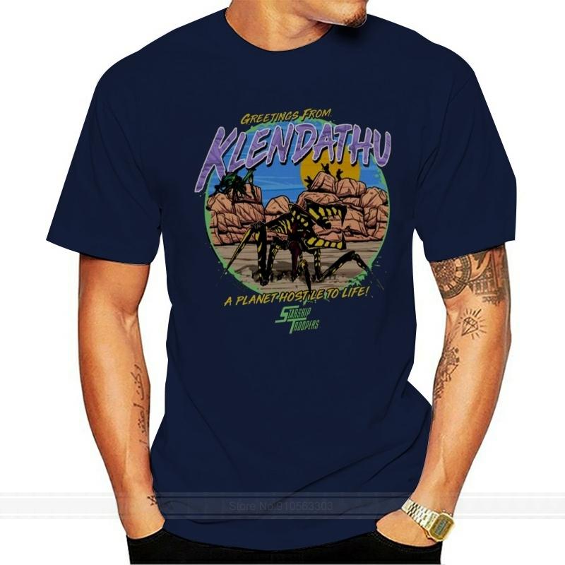 Starship Troopers Womens TShirt Greetings From Klendathu Black Tee fashion tshirt men cotton brand teeshirt