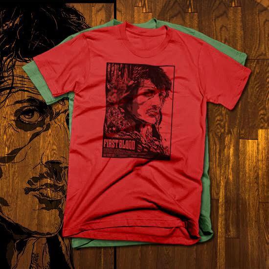 Винтажная футболка Rambo из боевика Ретро Армейский Спецназовец Воин Новая хлопковая футболка