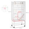 Large Bird Cage Budgie Cage 3 Tier Aviary with Stand Wheels, Toys, Ladders, Shelf for Canaries, Finches, Cockatiels, Parakeets - White