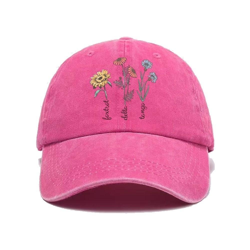 Vintage Printed Baseball Cap Casual Snapback Cap Retro Dad Sun Hat  Hiking