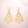 Europe and the United States popular fashion jewelry, niche design sense hollow Christmas tree earrings, creative Christmas earrings