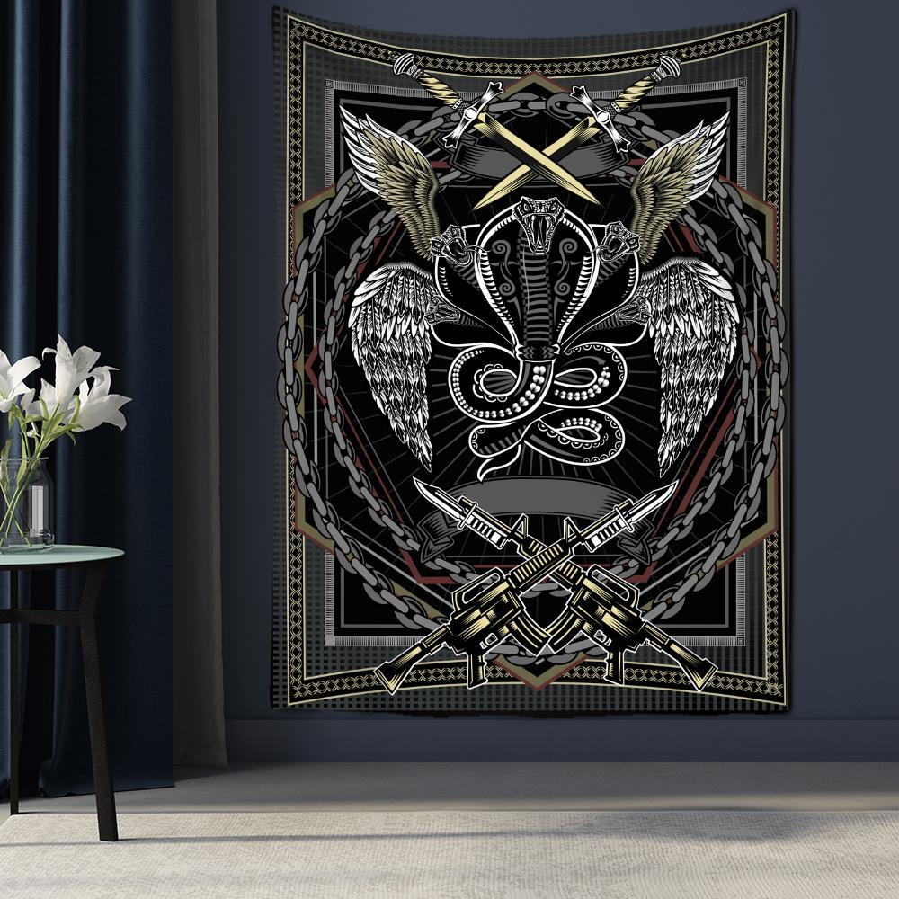 Психоделический гобелен с изображением животных Таро, настенный гобелен, колдовство, богемный хиппи, мандала, TAPIZ, домашний декор для комнаты