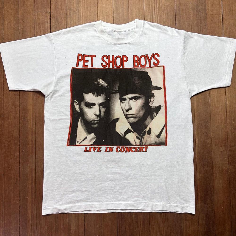 Pet Shop Boys Live In Concert Белая футболка Хлопок Все размеры Унисекс футболка
