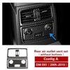 Carbon Fiber Car Rear Air Condition Vent Cover Trim Sticker For BMW E60 E61