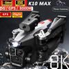 K10Max Mini Drone 8K Professional Three-camera Wide-angle GPS Four-way Obstacle Avoidance 5G Remote Control Quadcopter ECS Toy Airplane 8000M