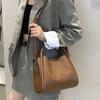 Bucket Bag Genuine Leather Women's Bag Large-capacity Hand-held Crossbody Bag Vegetable Basket Bag