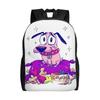 Courage Cute Pink Dog Heart Schoolbag Ladies Sporty Daily Mochila Large Capacity Laptop Bag Back To School Season