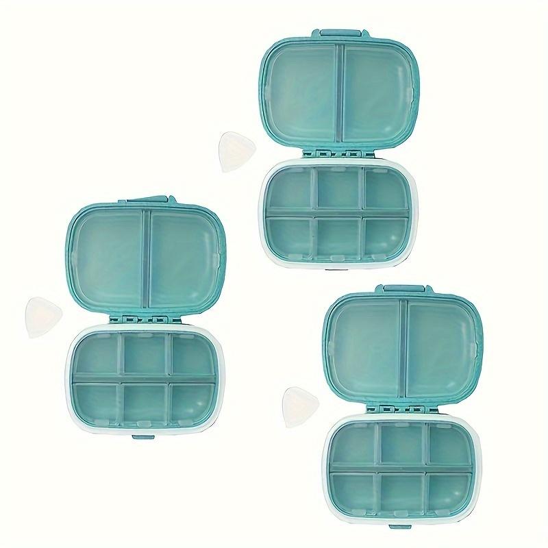 3 шт., герметичная коробка для таблеток с 8 отделениями, пластиковая влагостойкая коробка для таблеток, разделенная портативная коробка для хранения лекарств для путешествий