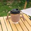 Insulated Cup Cover with Strap Plush Coffee Sleeve, Hand Soft Holder, Retro Style Sleeve for Camping Warmer Autumn And Winter Daily Use Carrier