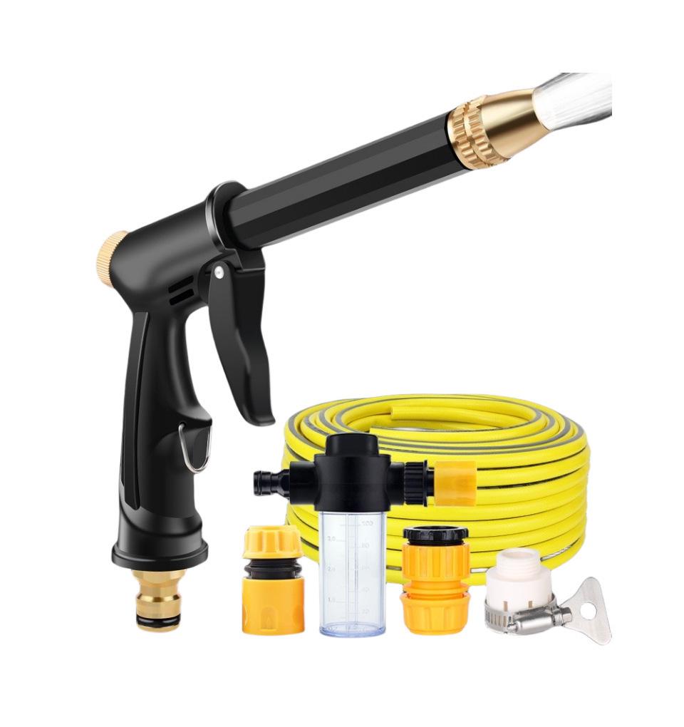 High-Pressure Car Wash Gun: Household Explosion-Proof Hose & Garden Nozzle Set for Cleaning Surfaces