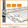 Jundingying Thickened 304 Stainless Steel 5-Tier Mobile Shelving Unit