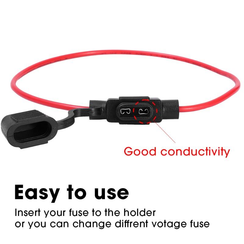 Комплект держателей автомобильных предохранителей 12 В 20 А постоянного тока, гнездо выключателя провода, автомобильный адаптер, брызгозащищенное гнездо предохранителя с предохранителем 10 А
