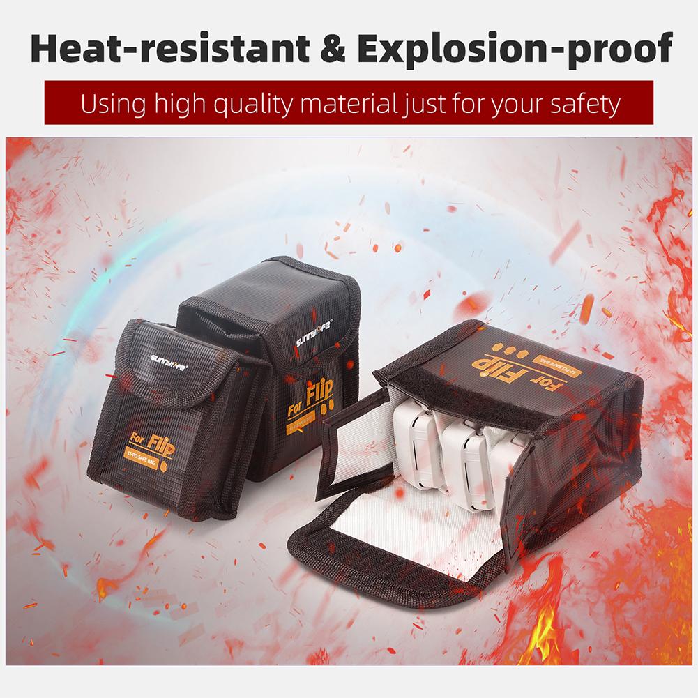 Battery Safe Bag Battery Portable Carrying Case Safety Storage Protective Bag for DJI Flip Drone Accessories