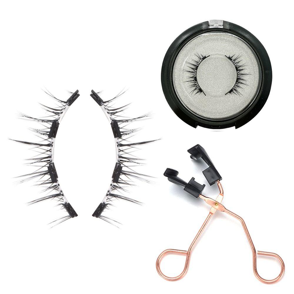 Easy to Wear With Applicator Looking Natural Fake Eyelashes Handmade Magnetic Eyelashes