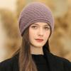 Новая женская зимняя шапка, уличная модная теплая шапка-бини для женщин, повседневная вязаная шапка с жемчужным украшением