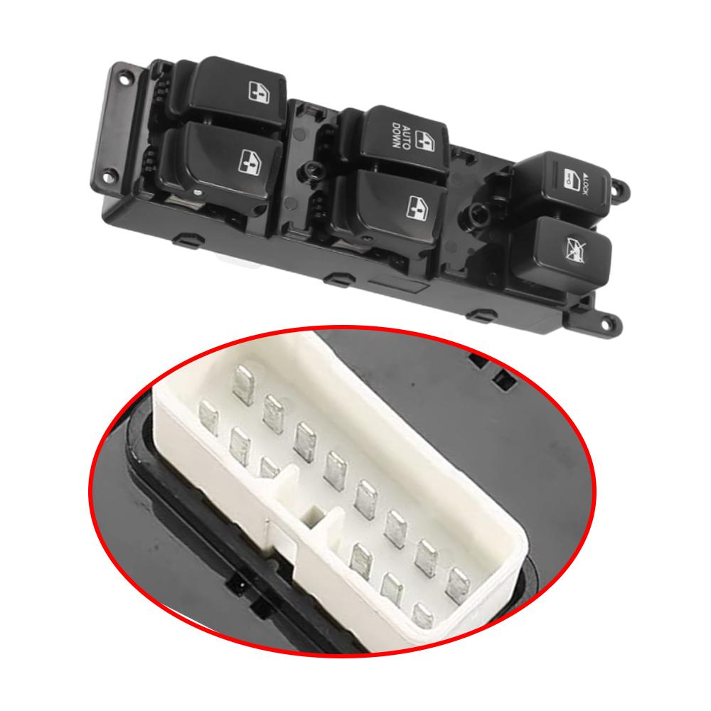 1Pcs Master Driver Side Power Window Switch for Hyundai Accent 2006-2007 93570-1E000 93570-1E110 93570-1E030 Replacement
