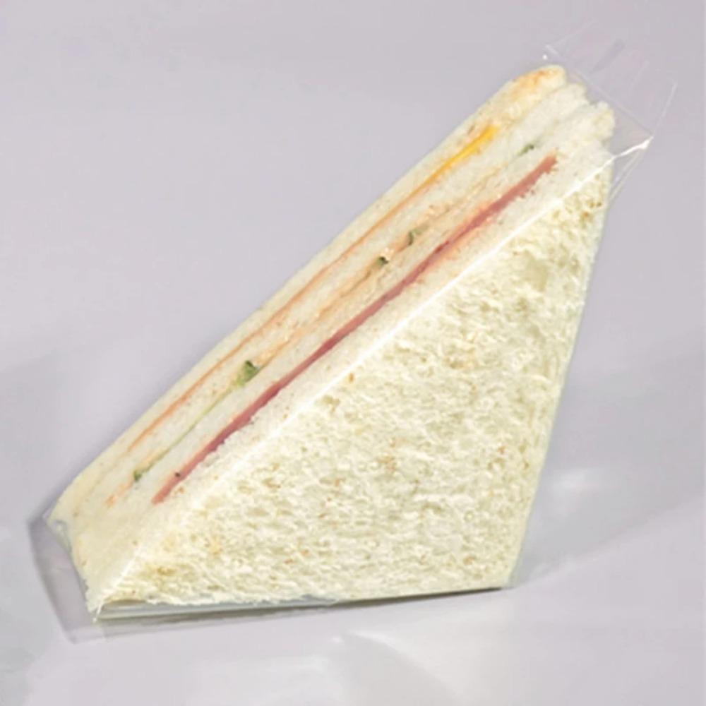 100pcs Triangle Bread Bags Plastic Sandwich Wrappers Disposable Sandwich Packaging Bag Wedding