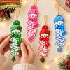 Winter Home Decor Accessories Christmas Snowman Spiral Ornament 2D Flat Acrylic Hanging Theme Decorations Ornaments for Xmas Tree Holiday Party Cute