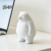 Customizable Bear Figure for Kids Chubby Figurine, 3D Printed DIY Paintable Fat Healing Statue Bedroom Statue, Cute Minimalist Desktop Ornament, Home