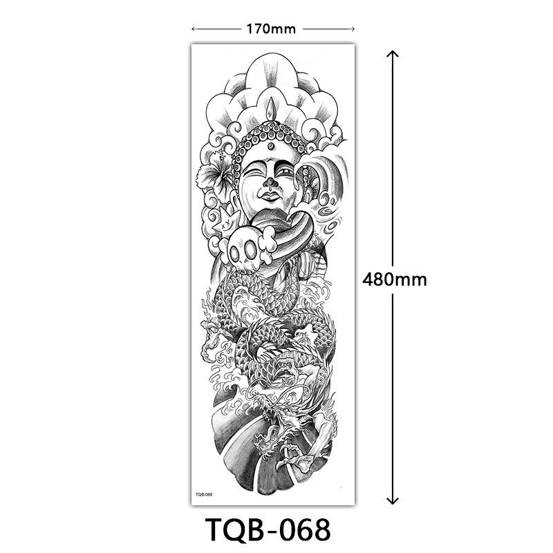 Наклейка-тату на всю руку, Наклейка-тату на всю руку с большой картинкой, Наклейка-тату с цветами на руку Тату