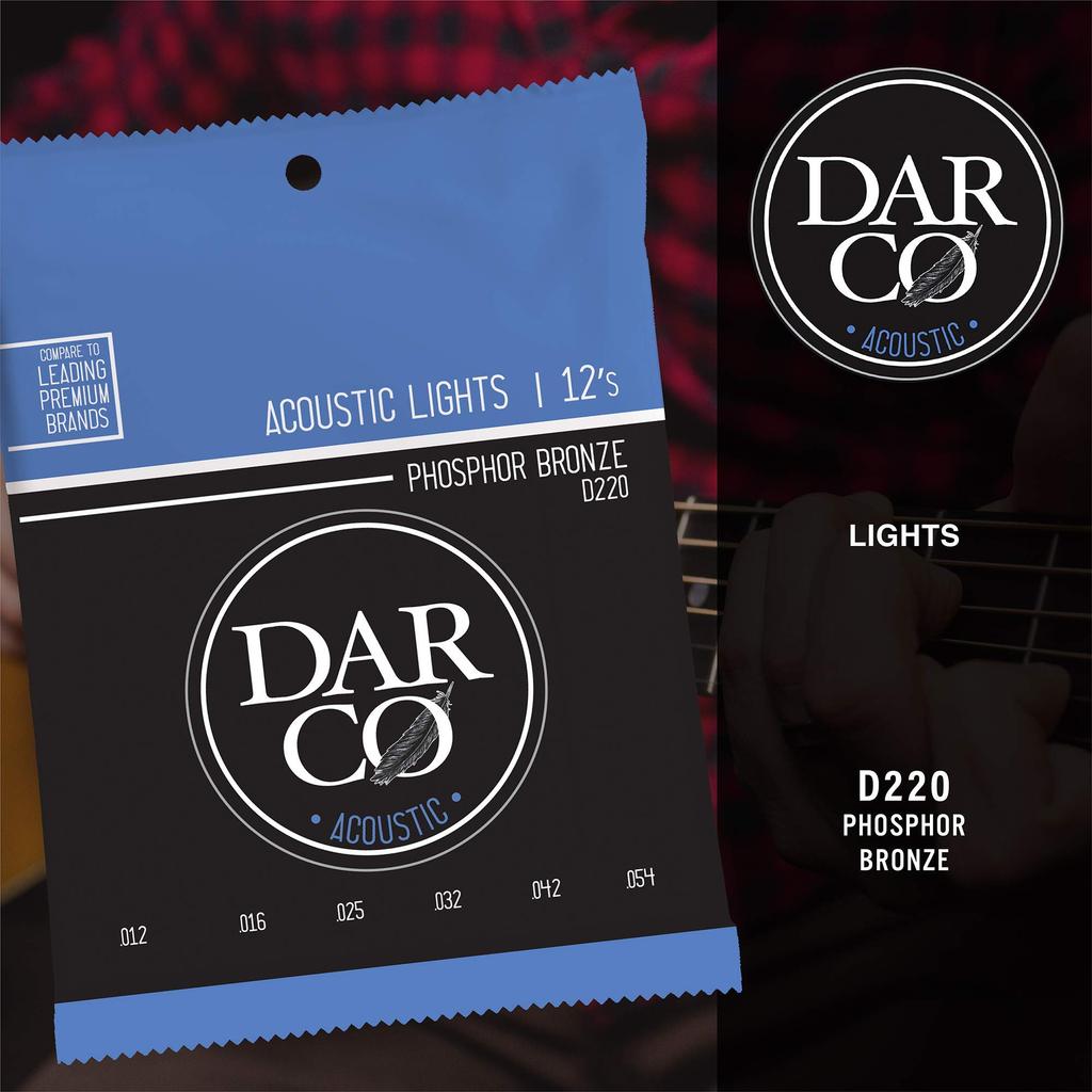 Акустическая гитара DARCO Darco Acoustic D220 Струны из фосфорной бронзы, (92/8 Бронза) .012-.054