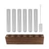 Glass Plant Propagation Station Plant Propagation Tubes Desktop Plant Terrarium With Wooden Stand