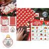 Christmas Tree And Snowman Bingo Set With Cards For Holiday Celebration