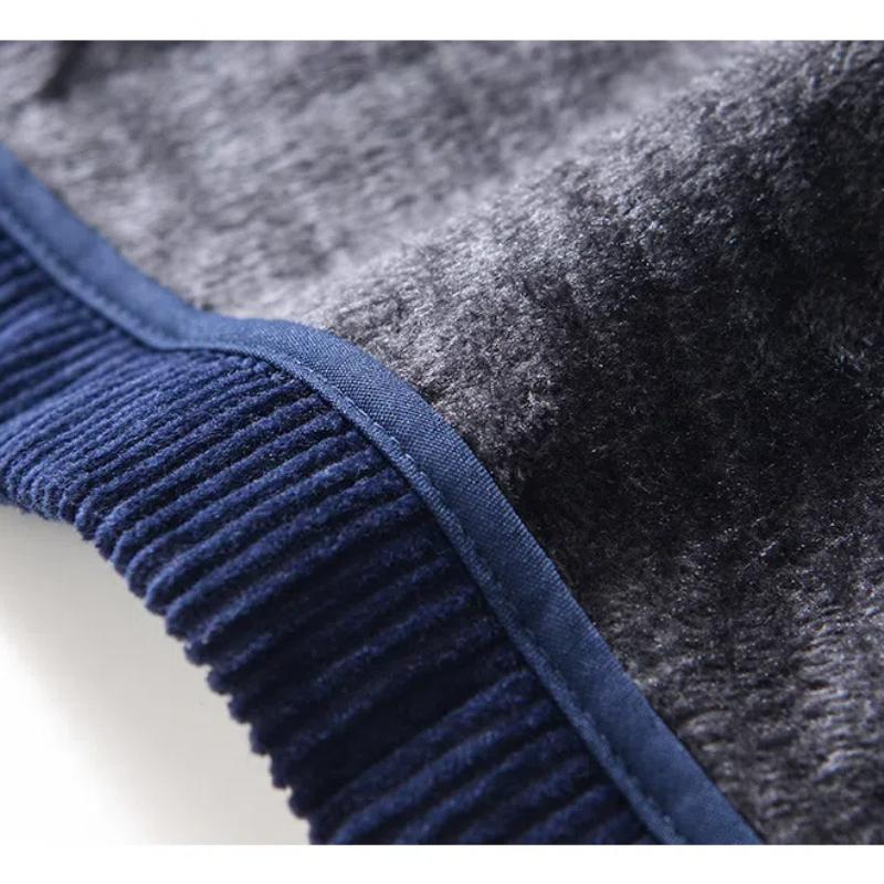 Осеннее и зимнее теплое пальто, мужские пригородные британские костюмы и блейзеры, вельветовая флисовая куртка, однотонные утепленные куртки в простом стиле