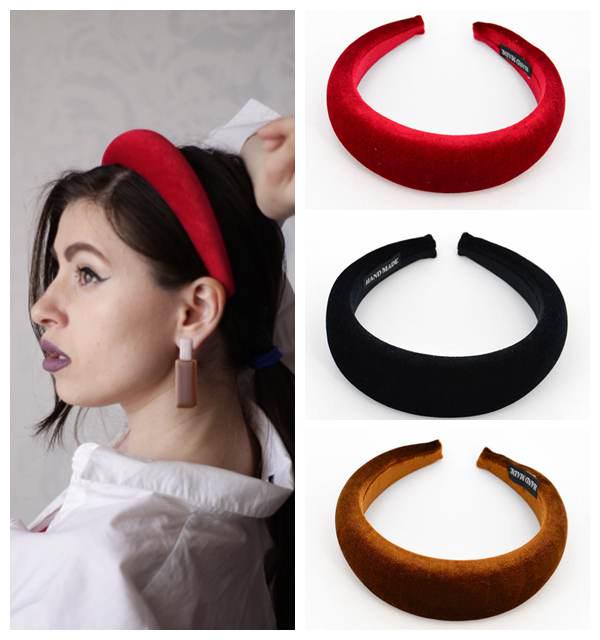 Бархатный ободок для головы