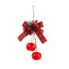 Pine Berries Metal Bowknot Bell Pleasant Sound Christmas Tree Ornament  Wedding Party Supplies