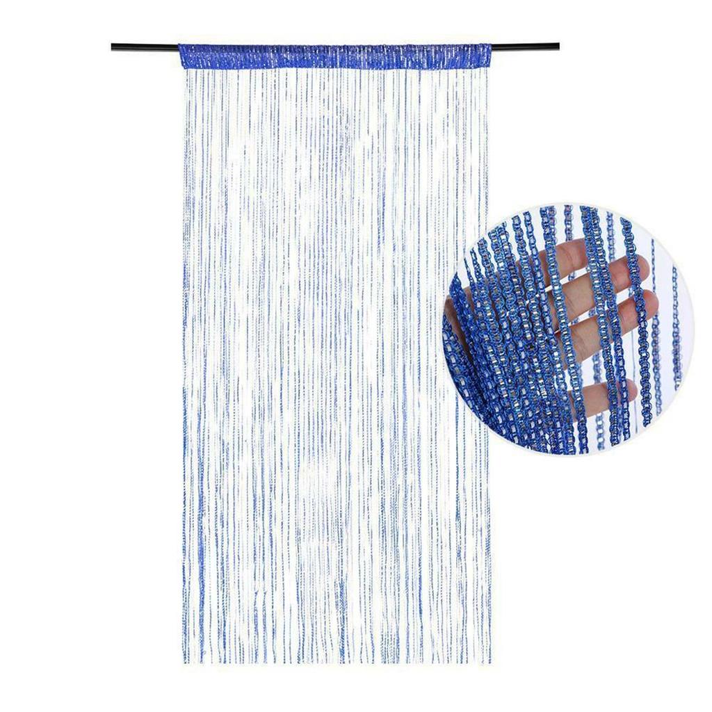 Москитная сетка 100 x 200 см Дверь Окно Блестящий Подвесной Ламбрекен Разделитель Драпировка Нитяная штора с кисточками