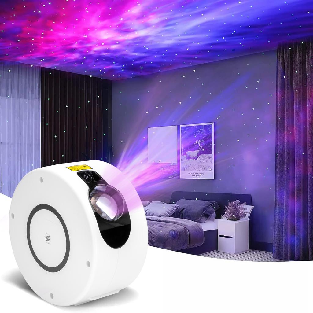 Spiral Star Projector Night Lamp White